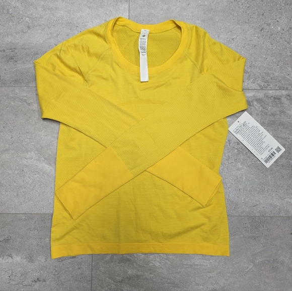 Lululemon Swiftly Tech Long-Sleeve Shirt 2.0 *Race LengthUtility Yellow / Sz 8 - Picture 6 of 8